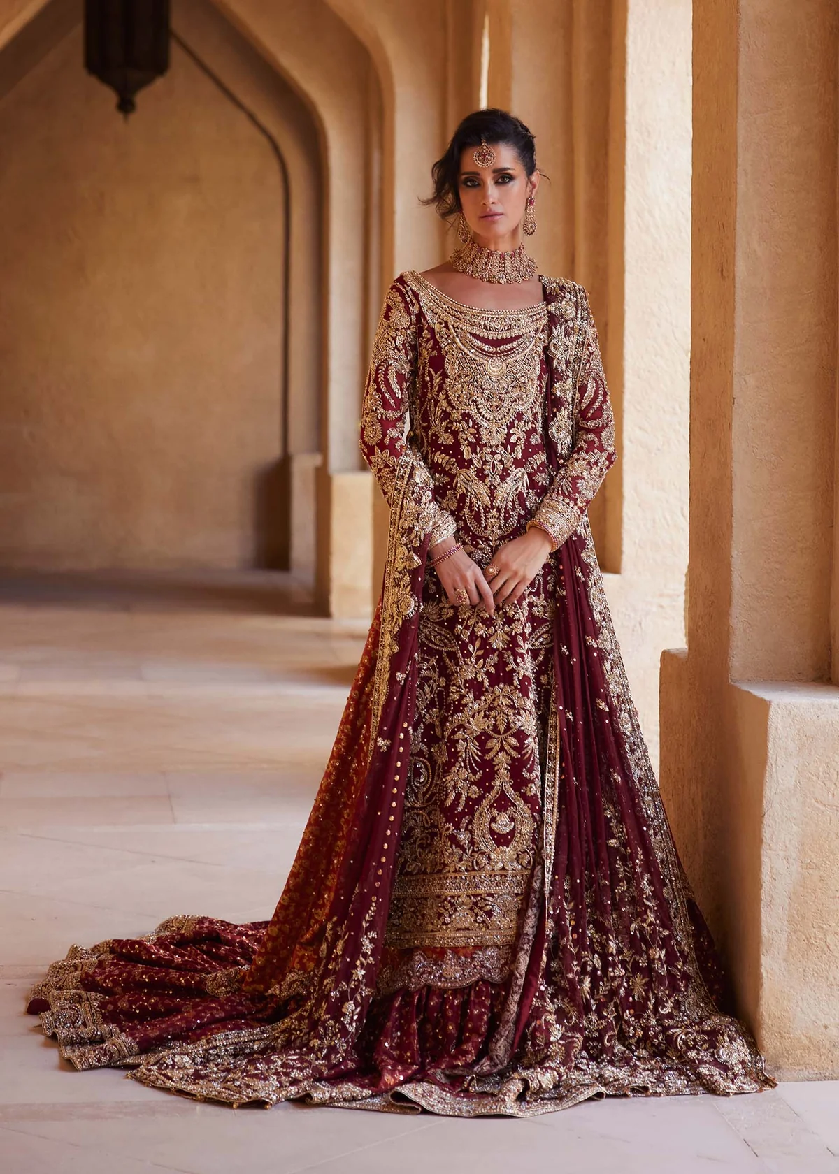 Hand-finished bridal couture by Tashfi Emdad